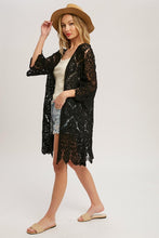 Load image into Gallery viewer, CROCHET LACE CARDIGAN