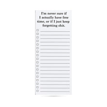 Load image into Gallery viewer, Free Time snarky printed note pad 50 sheets