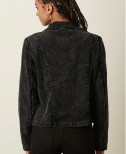 WASHED CORDUROY BIKER JACKET