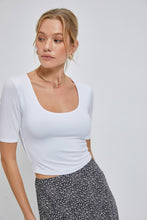 Load image into Gallery viewer, Basic Cropped Top (White)