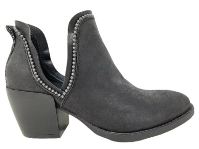 BLACK STUDDED BOOTIE (all sales final)