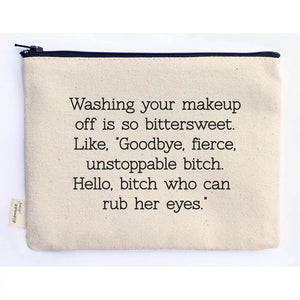 ZIPPER POUCH: Washing Off Your Makeup